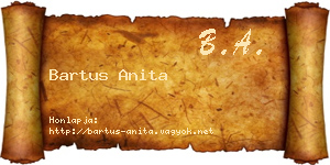Bartus Anita névjegykártya